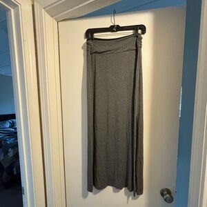 Rock and Republic, gray maxi skirt with slit, size M